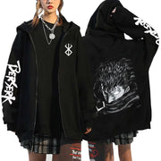 Berserk, unisex hoodie with zipper