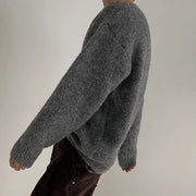 Gray Korean pull over sweater