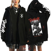 Berserk, unisex hoodie with zipper