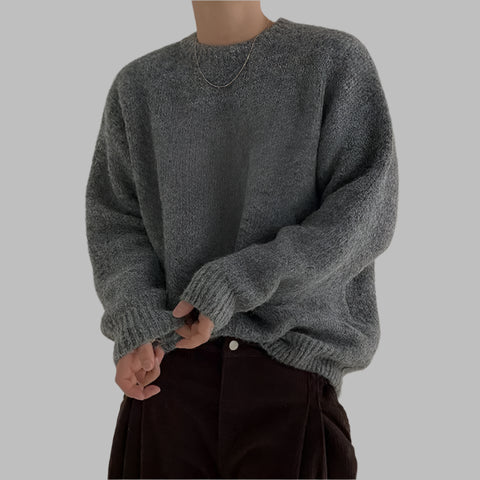 Gray Korean pull over sweater