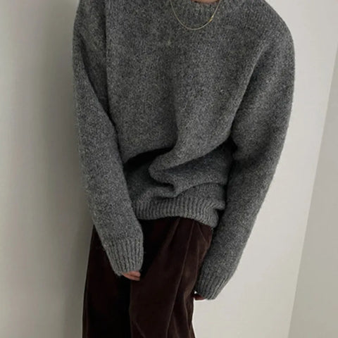 Gray Korean pull over sweater