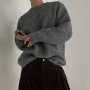 Gray Korean pull over sweater